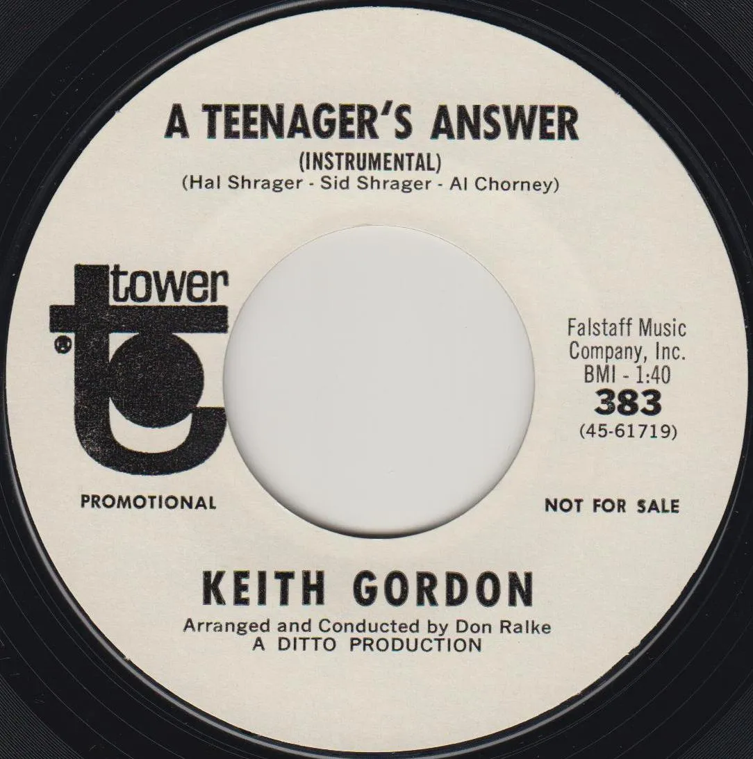 Teenager's Answer (Vocal) – Keith Gordon (Label (alternate scan))