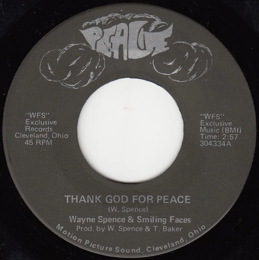 Thank God for Peace – Wayne Spence (A-side label)