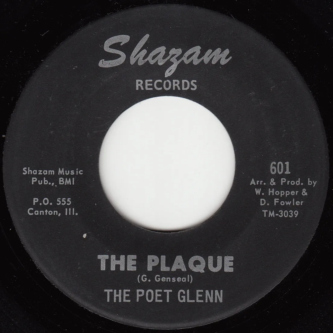 The Plaque – The Poet Glenn (A-side label)