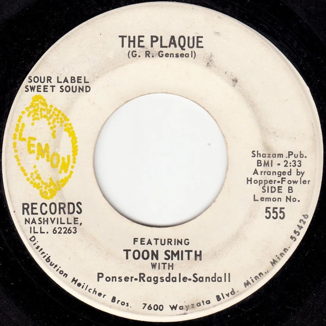 The Plaque – Toon Smith (A-side label)