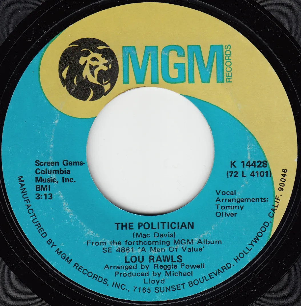 The Politician – Lou Rawls (A-side label)