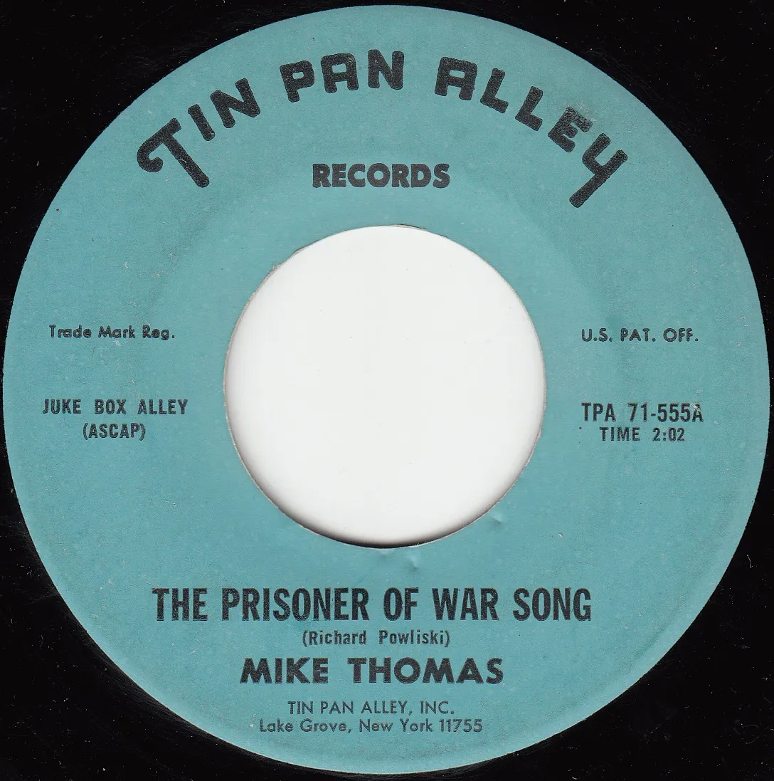 The Prisoner of War Song – Mike Thomas (A-side label)