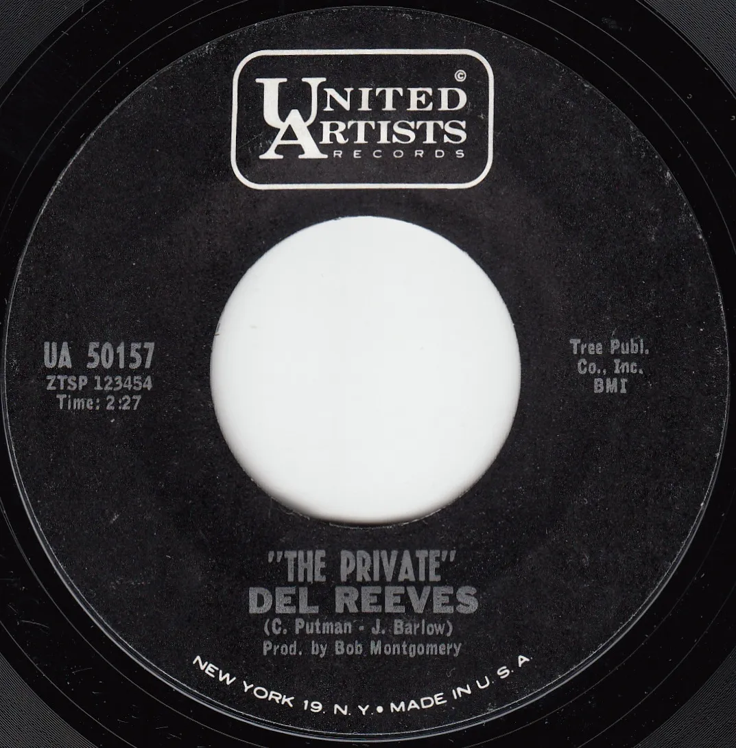The Private – Del Reeves (A-side label)