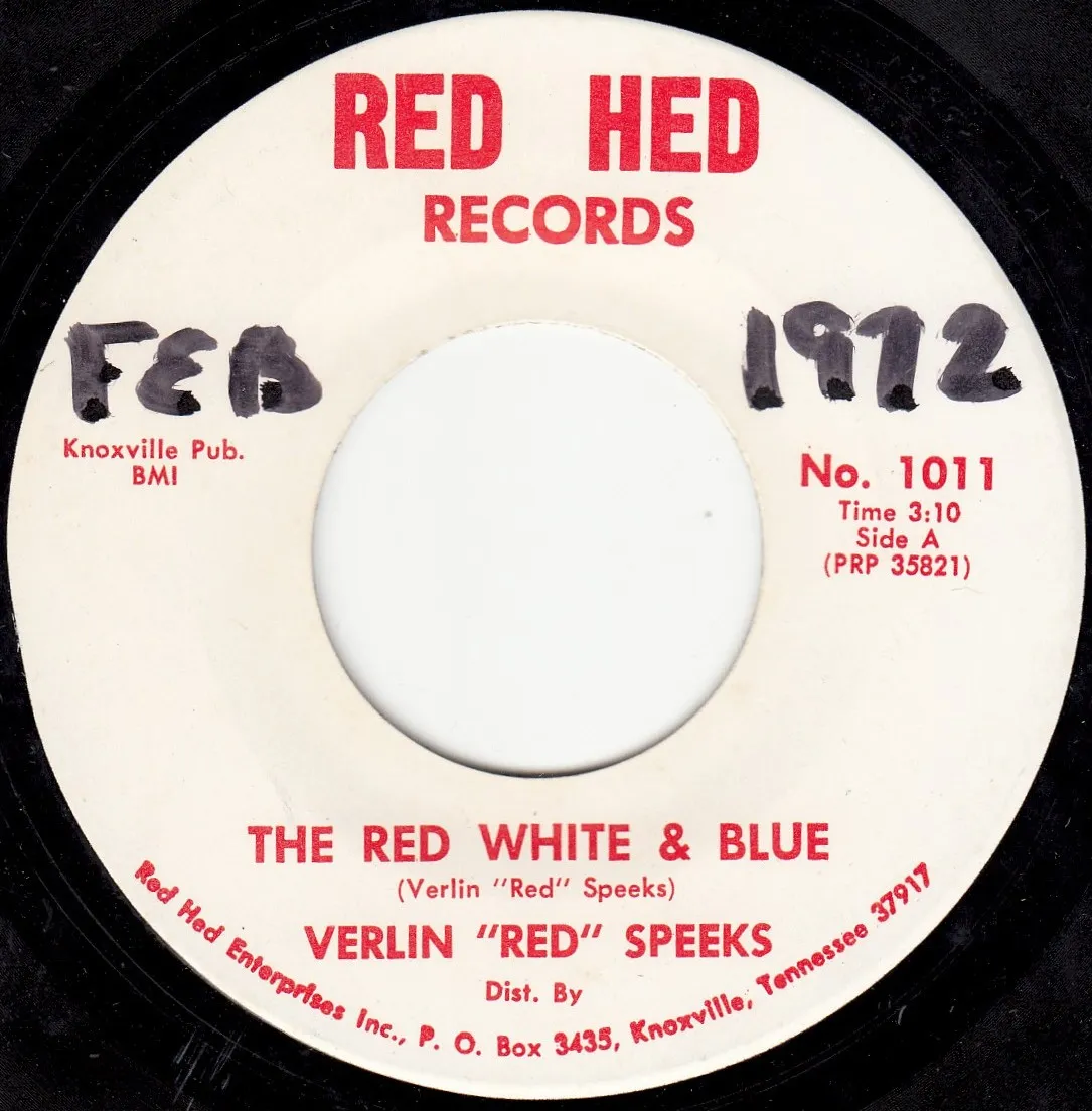The Red White & Blue – Verlin Red Speeks (A-side label)