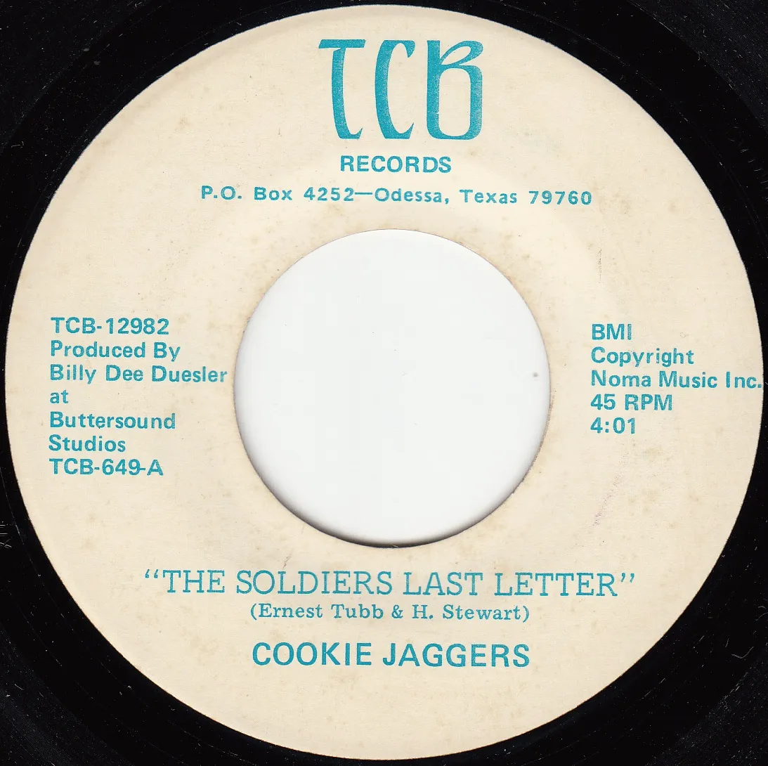 The Soldier's Last Letter – Cookie Jaggers (A-side label)