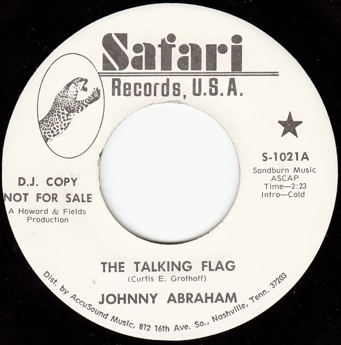 The Talking Flag – Johnny Abrahams (A-side label)
