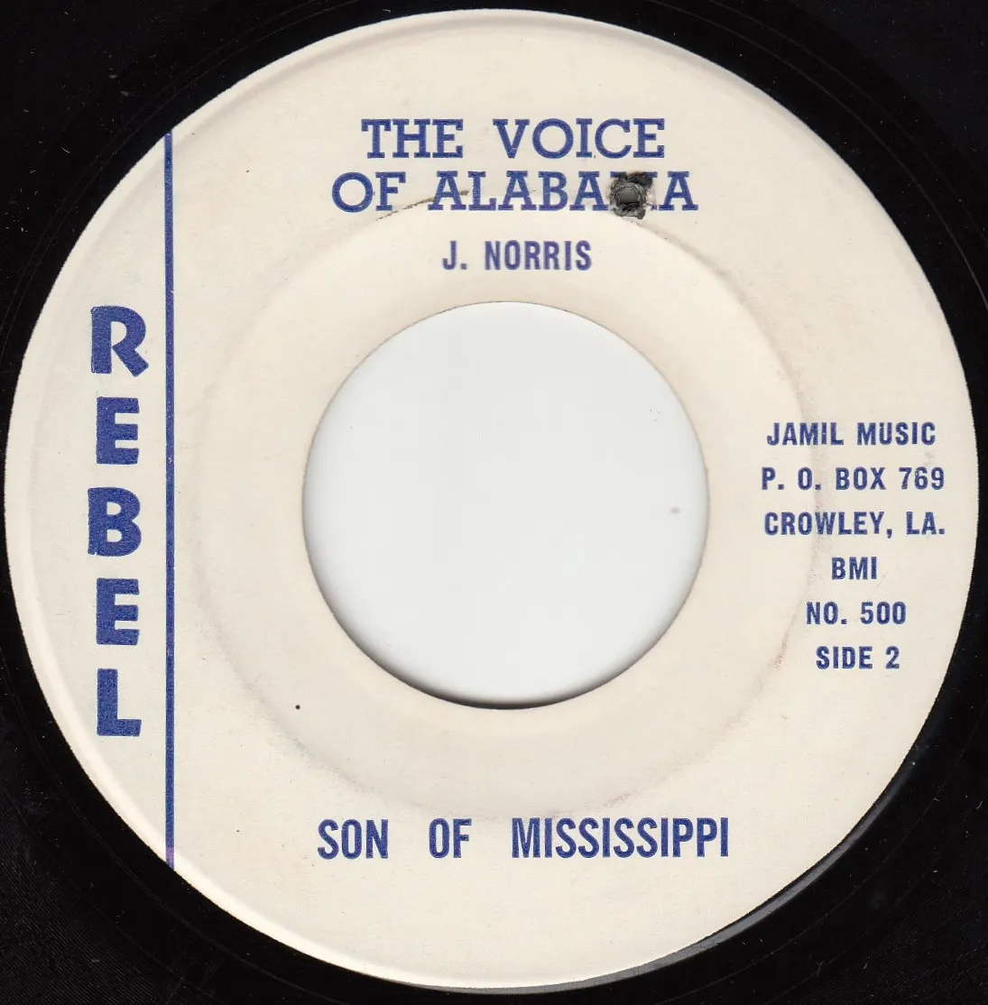 The Voice of Alabama – Son of Mississippi (A-side label)