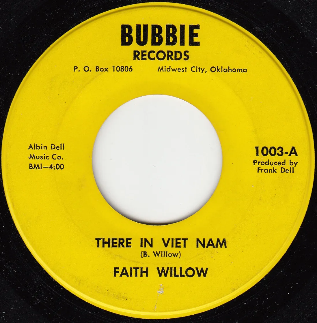 There in Viet Nam – Faith Willow (A-side label)