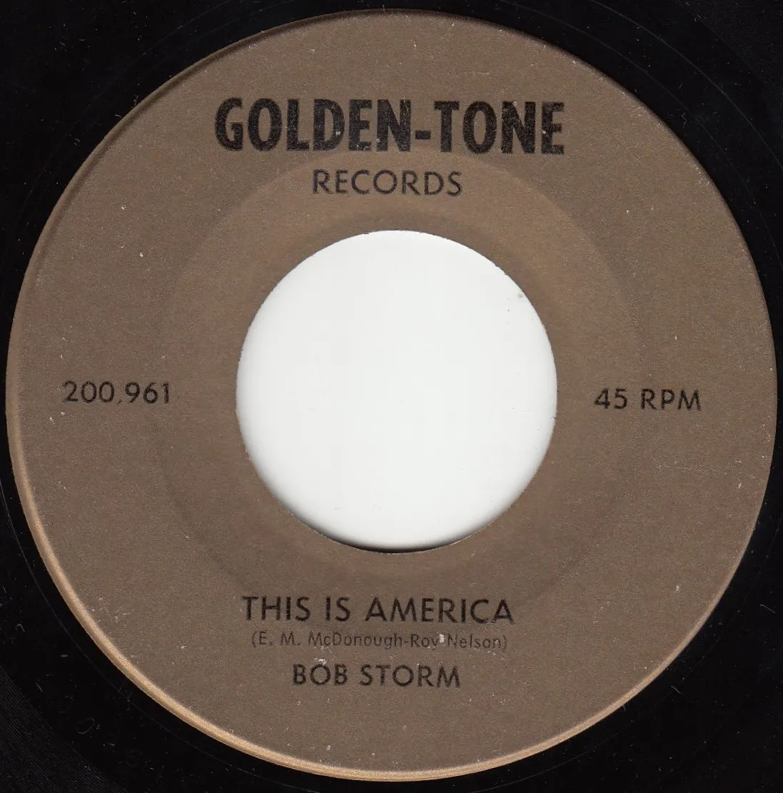 This Is America – Bob Storm (A-side label)