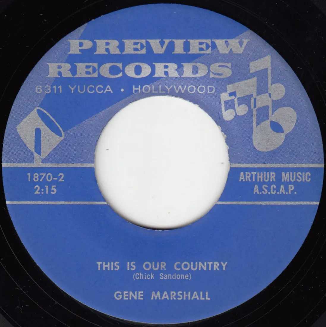 This Is Our Country – Gene Marshall (A-side label)