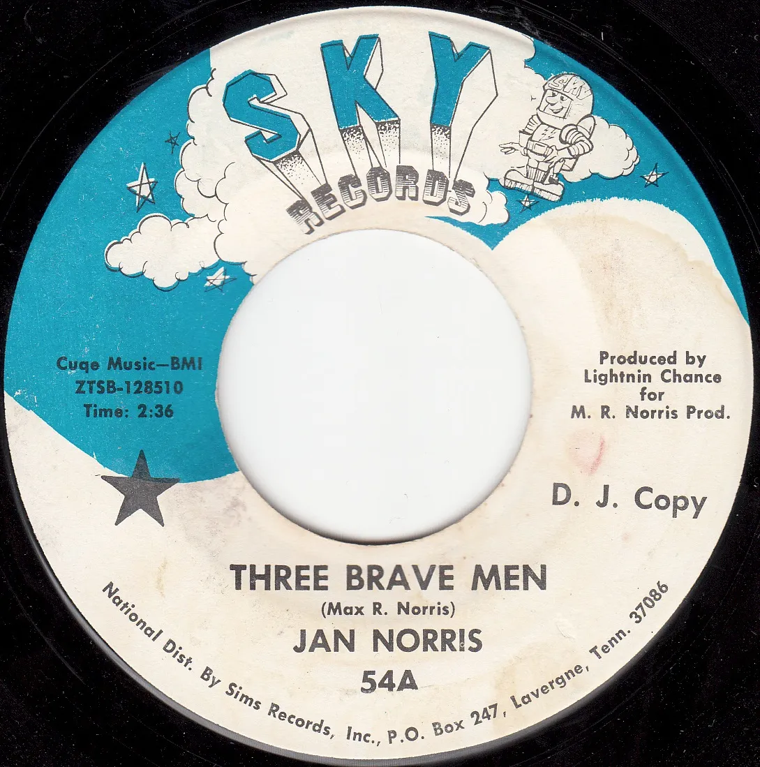 Three Brave Men – Jan Norris (A-side label)