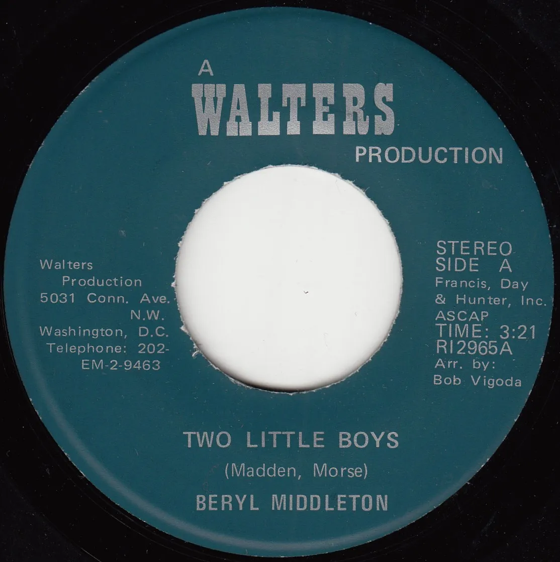 Two Little Boys – Beryl Middleton (A-side label)