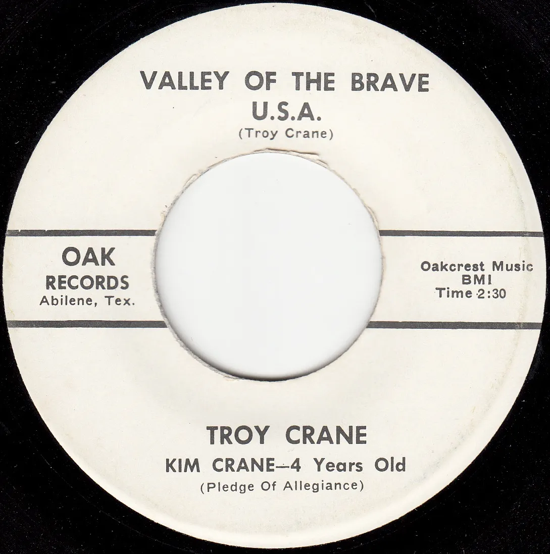 Valley of the Brave U.S.A. – Troy & Kim Crane (A-side label)