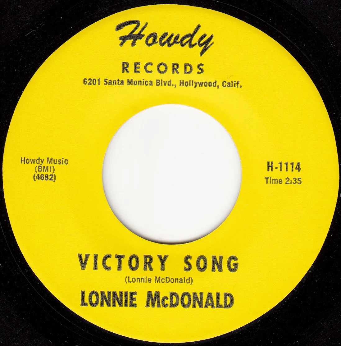 Victory Song – Lonnie McDonald (A-side label)