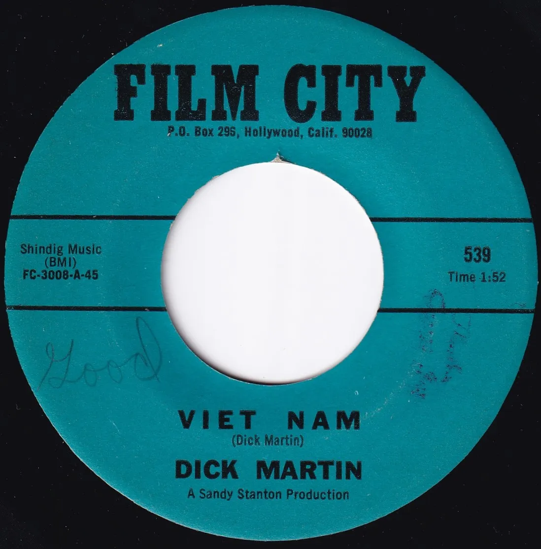 Viet Nam – Dick Martin (A-side label)
