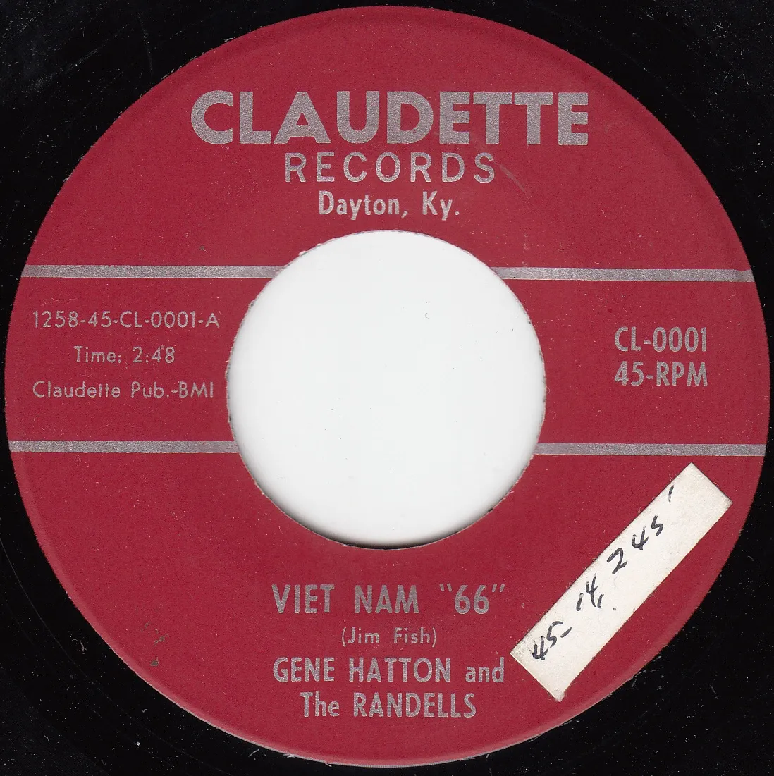Viet Nam 66 – Gene Hatton and The Randells (A-side label)