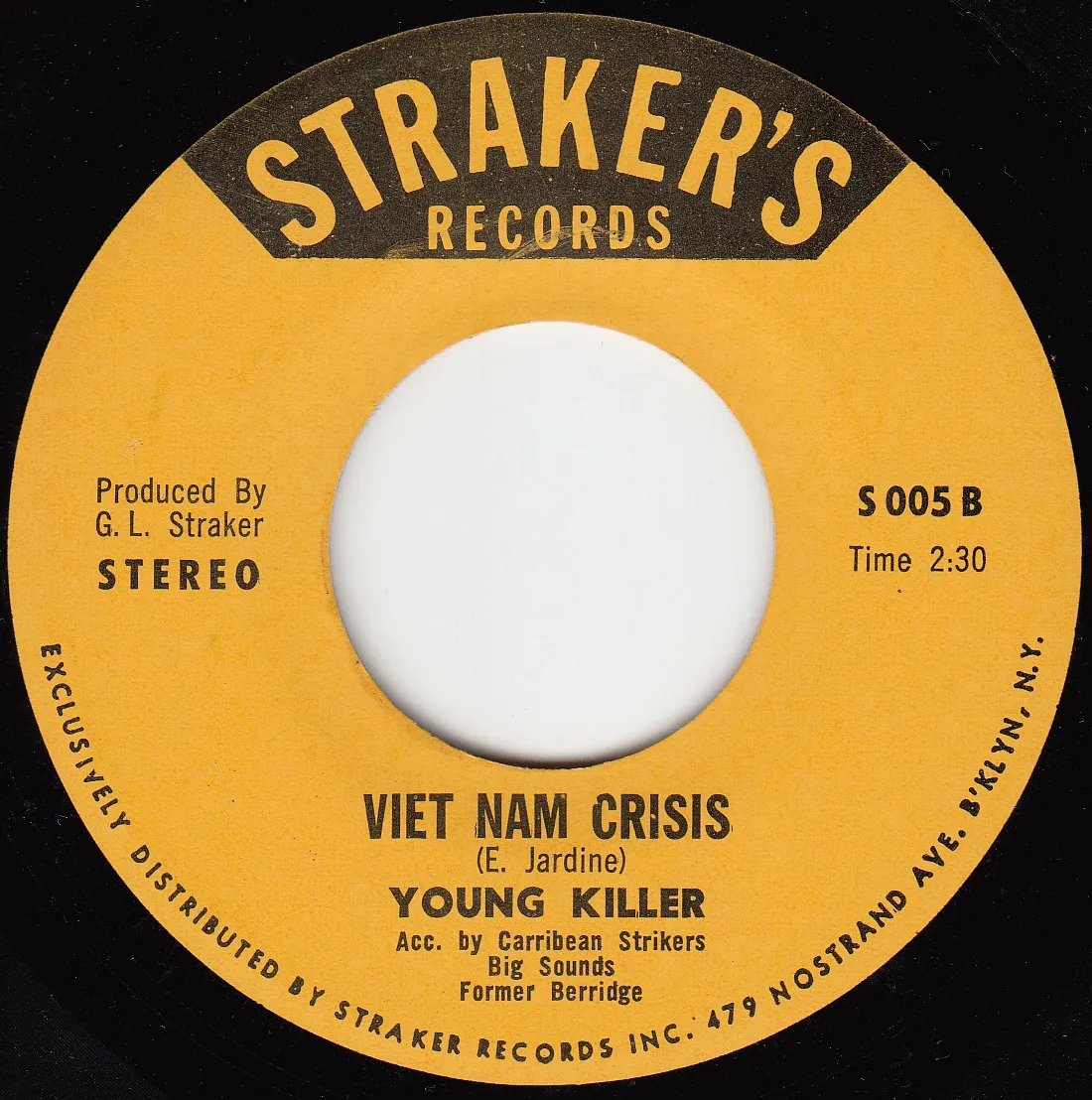 Viet Nam Crisis – Young Killer (A-side label)