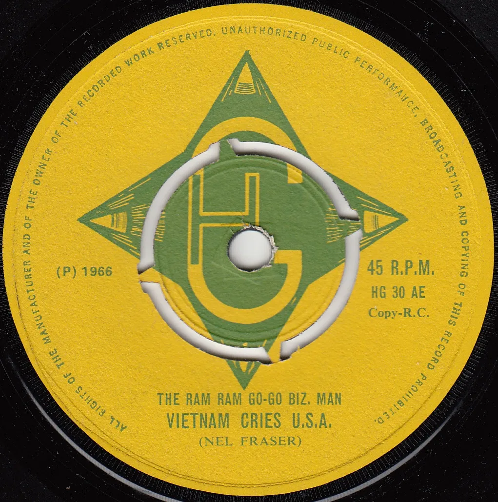 Vietnam Cries U.S.A. – The Ram Ram Go-Go Biz. Man (A-side label)