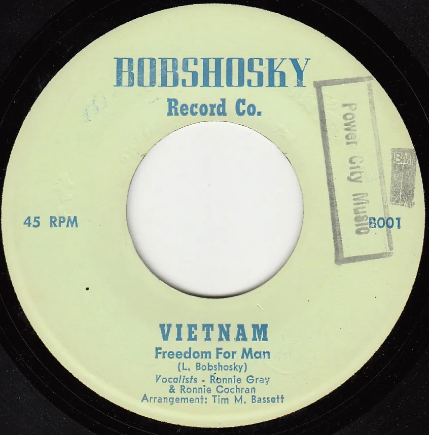 Vietnam Freedom for Man – Ronnie Cochran (A-side label)