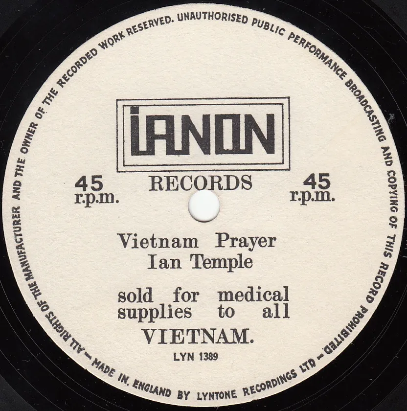 Vietnam Prayer – Ian Temple (A-side label)