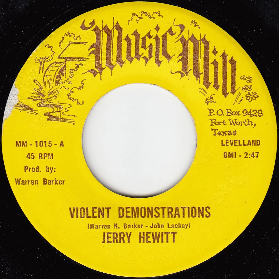 Violent Demonstrations – Jerry Hewitt (A-side label)