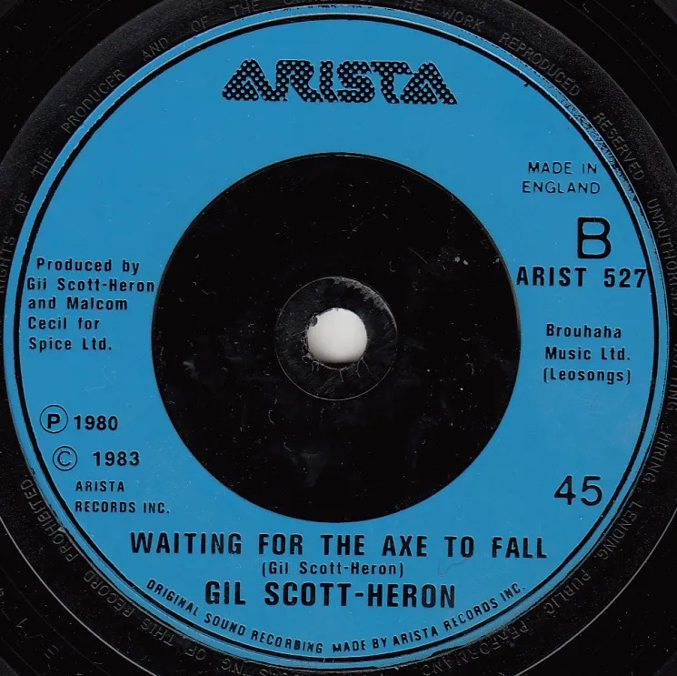 Waiting For the Axe to Fall – Gil Scott-Heron (A-side label)