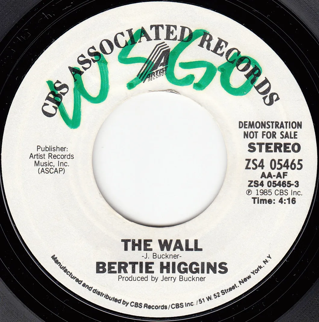 Wall – Bertie Higgins (A-side label)