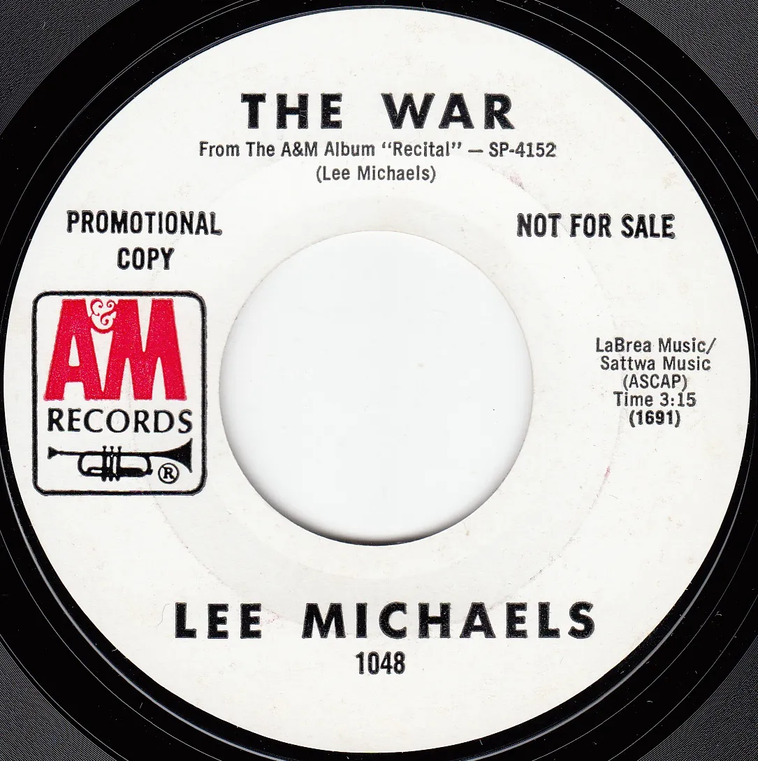 War – Lee Michaels (A-side label)