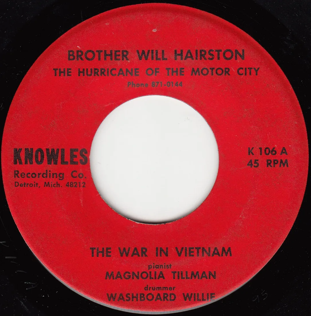 War in Vietnam – Brother Will Hairston (A-side label)