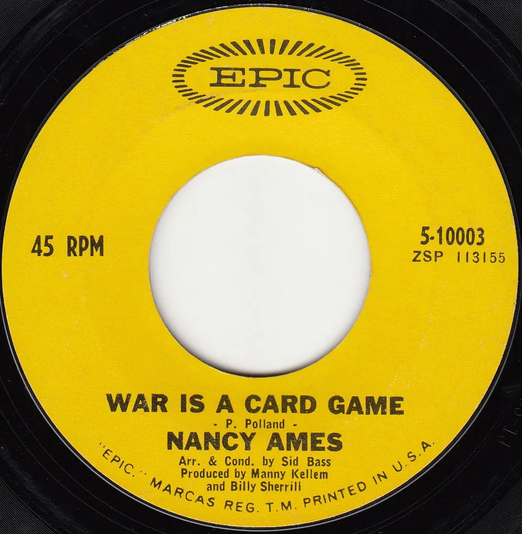 War Is a Card Game – Nancy Ames (A-side label)