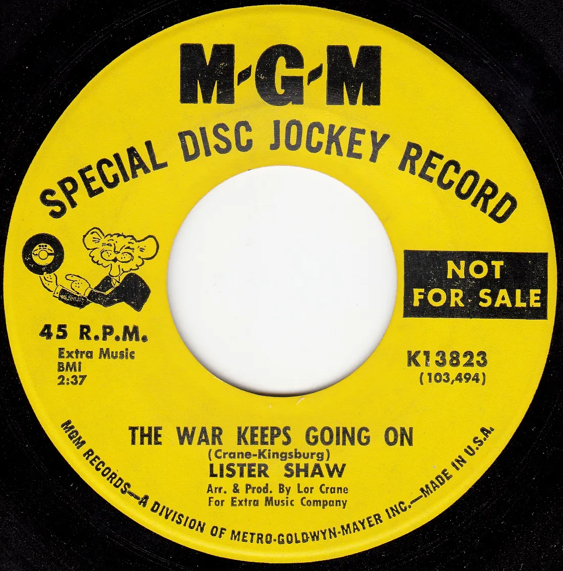 War Keeps Going On – Lister Shaw (A-side label)