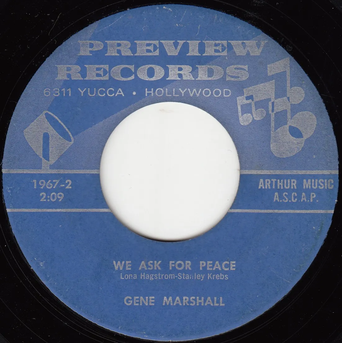 We Ask for Peace – Gene Marshall (A-side label)