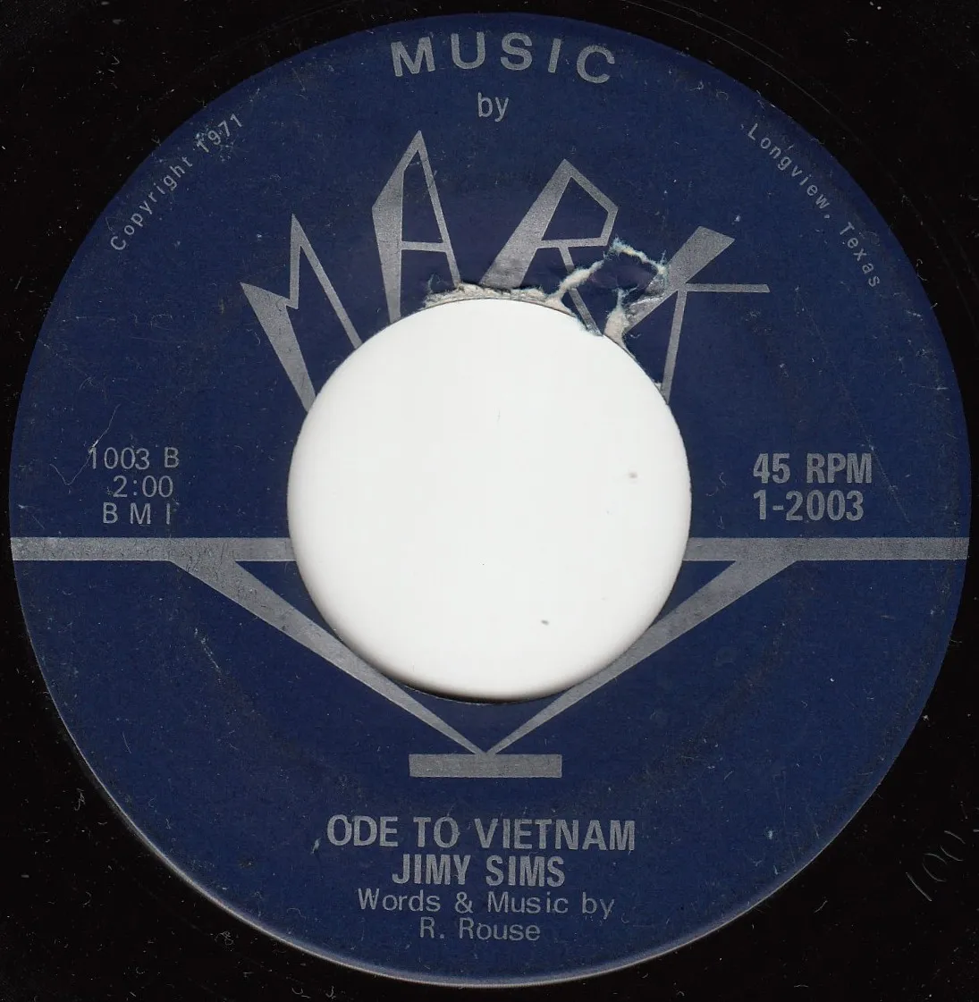 Ode to Vietnam – Jimy Sims (A-side label)