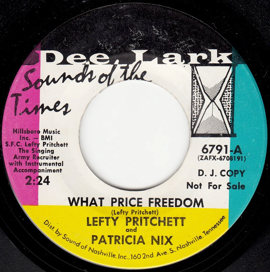 What Price Freedom – Lefty Pritchett and Patricia Nix (A-side label)