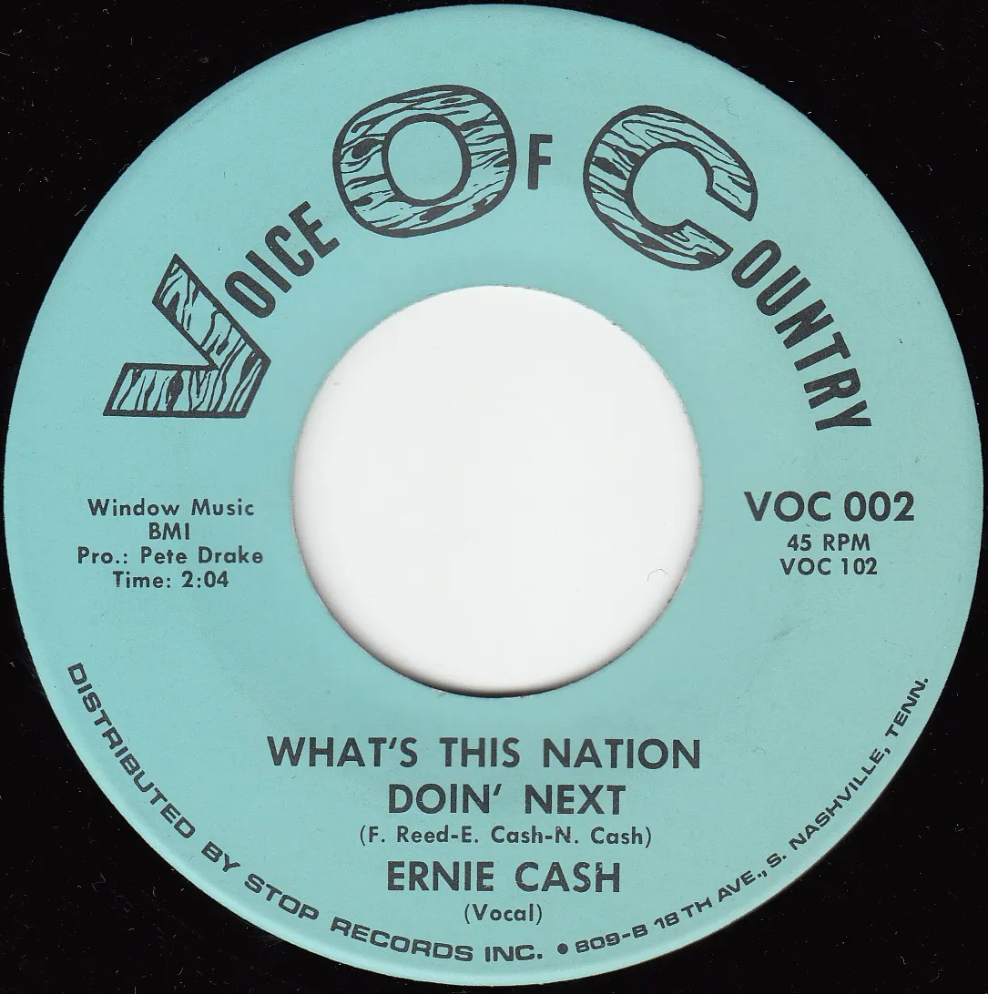 What's This Nation Doin' Next – Ernie Cash (A-side label)