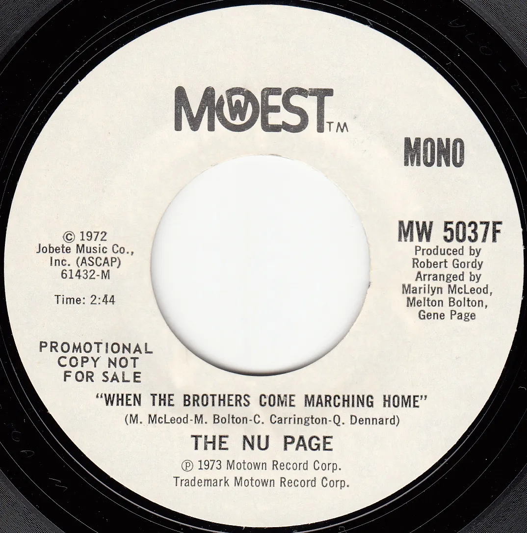 When the Brothers Come Marching Home (Mono) – The Nu Page (Label (mono))