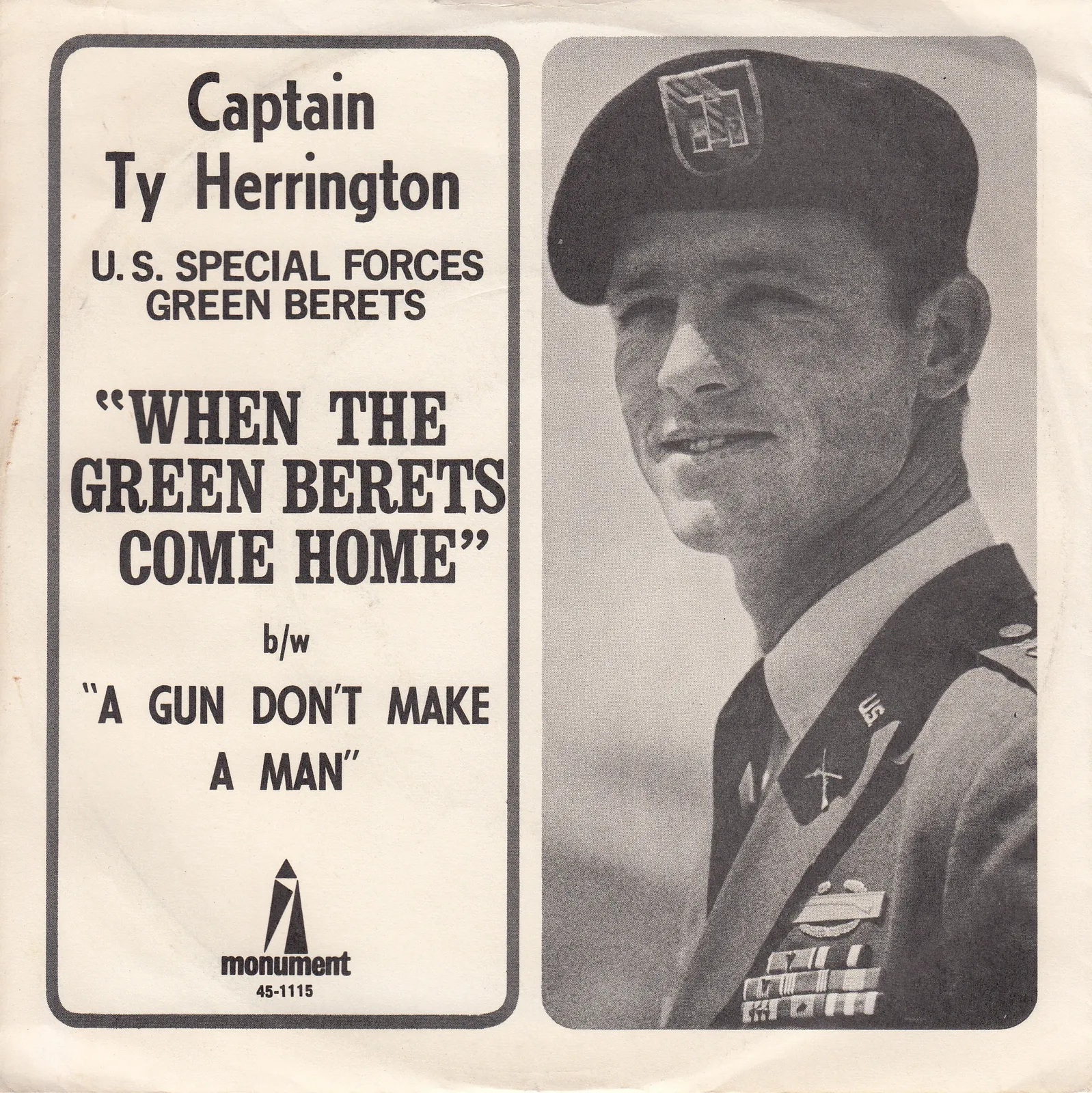 When the Green Berets Come Home – Ty Herrington (Picture sleeve)