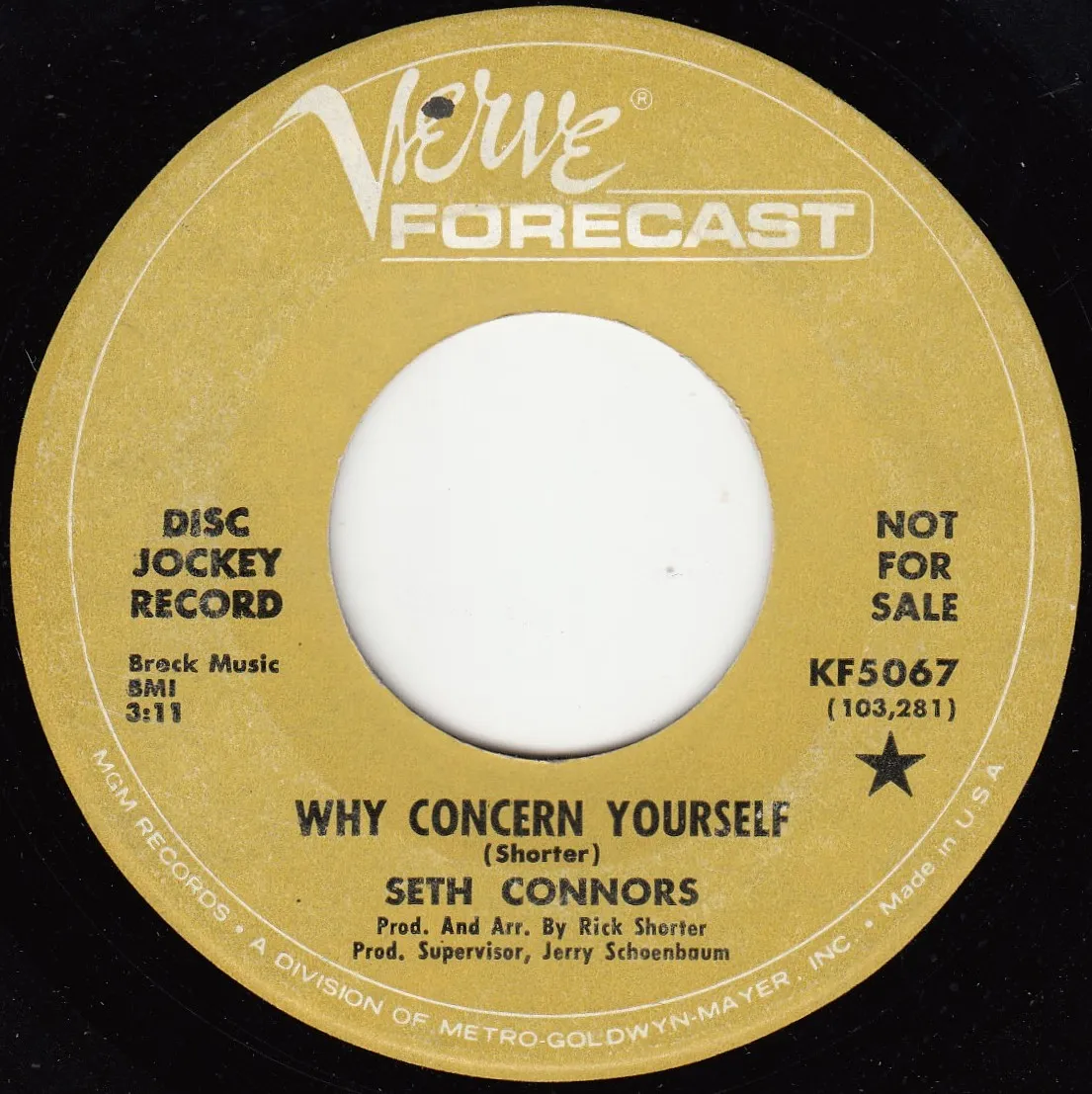 Why Concern Yourself – Seth Connors (A-side label)