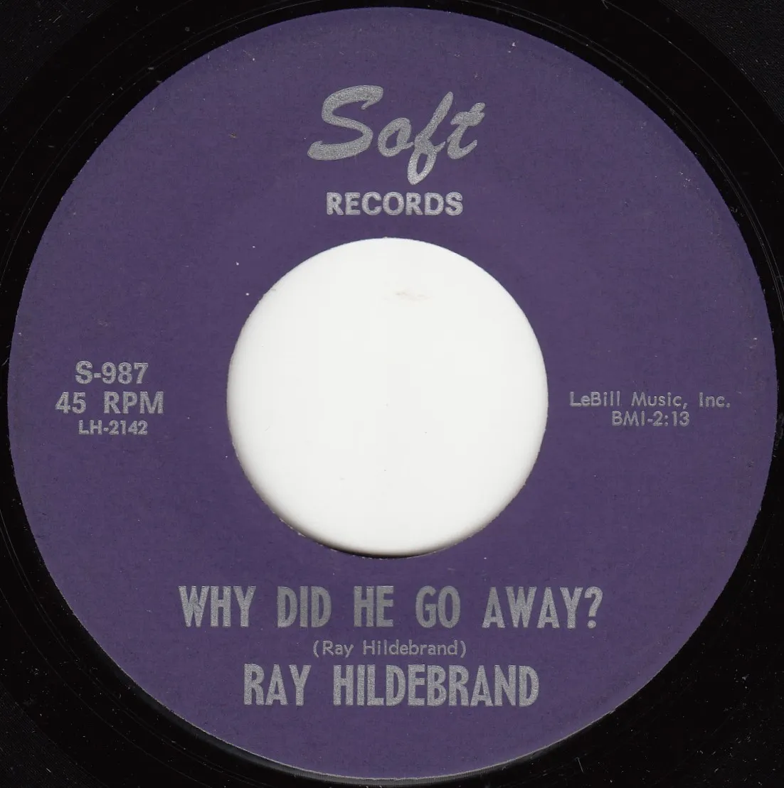 Why Did He Go Away – Ray Hildebrand (A-side label)