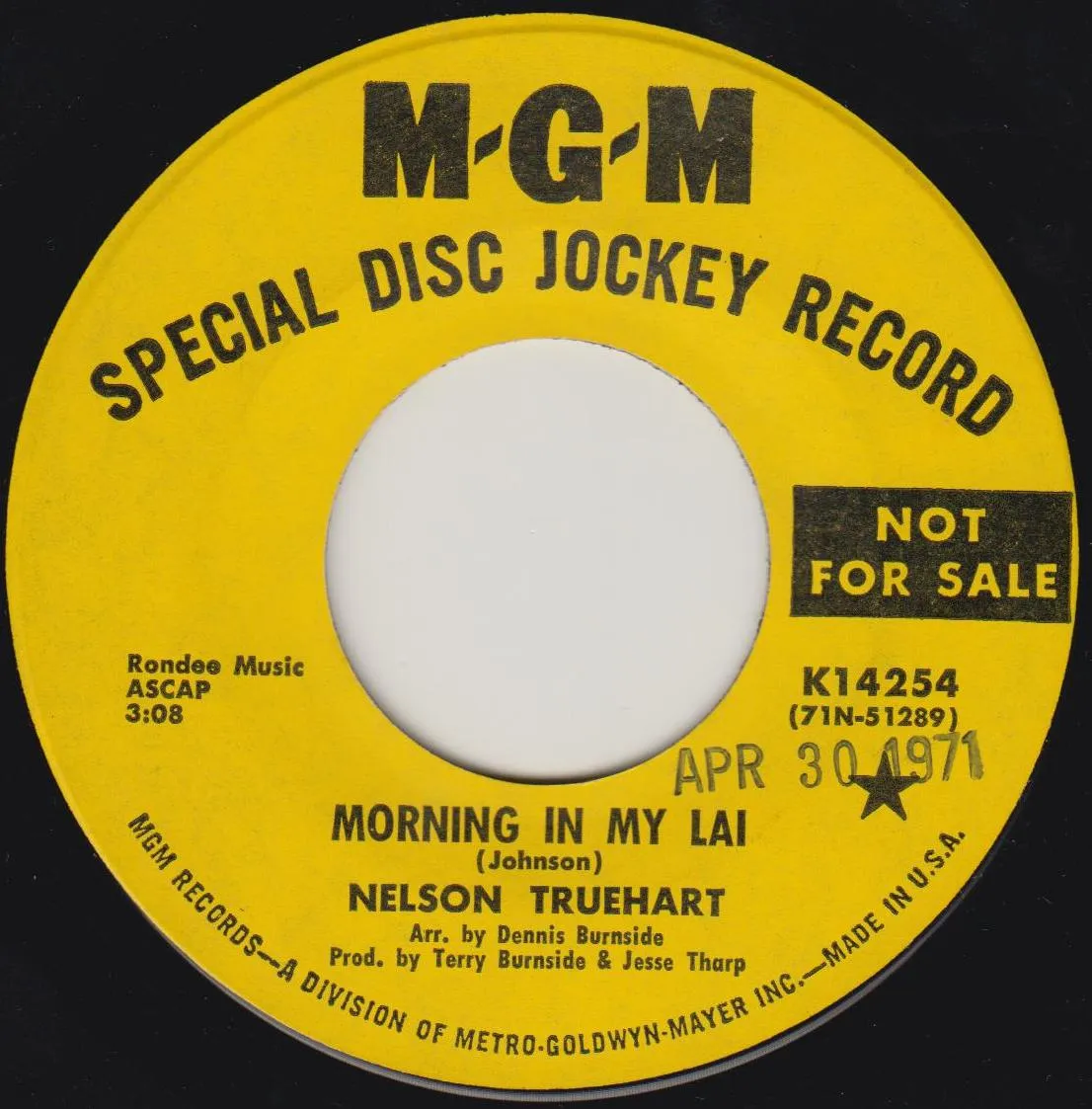 Morning In My Lai – Nelson Truehart (Label (alternate scan))