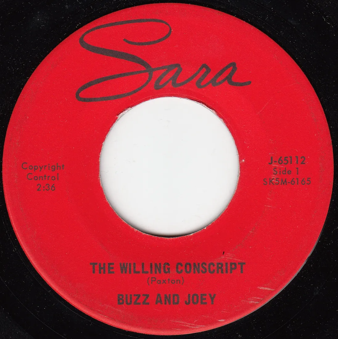 Willing Conscript – Buzz and Joey (A-side label)