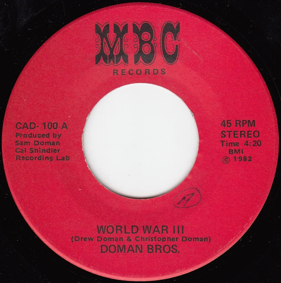 World War III – Doman Bros. (A-side label)