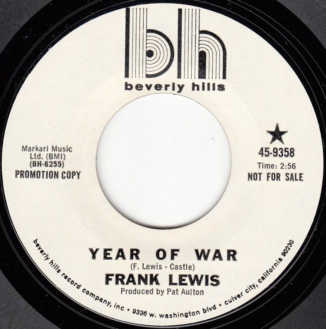Year of War – Frank Lewis (A-side label)
