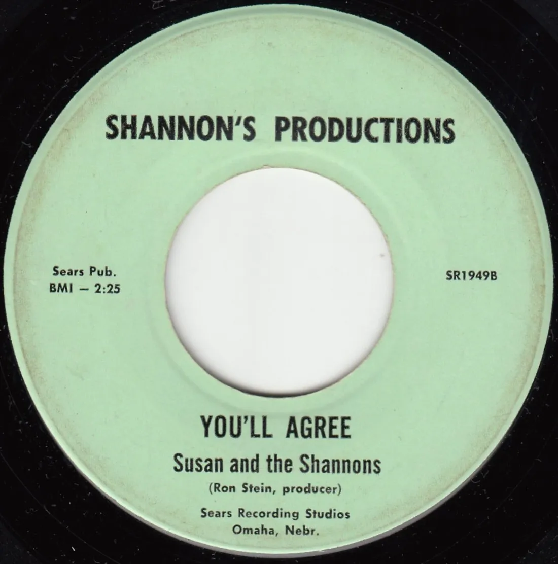 You'll Agree – Susan and the Shannons (A-side label)