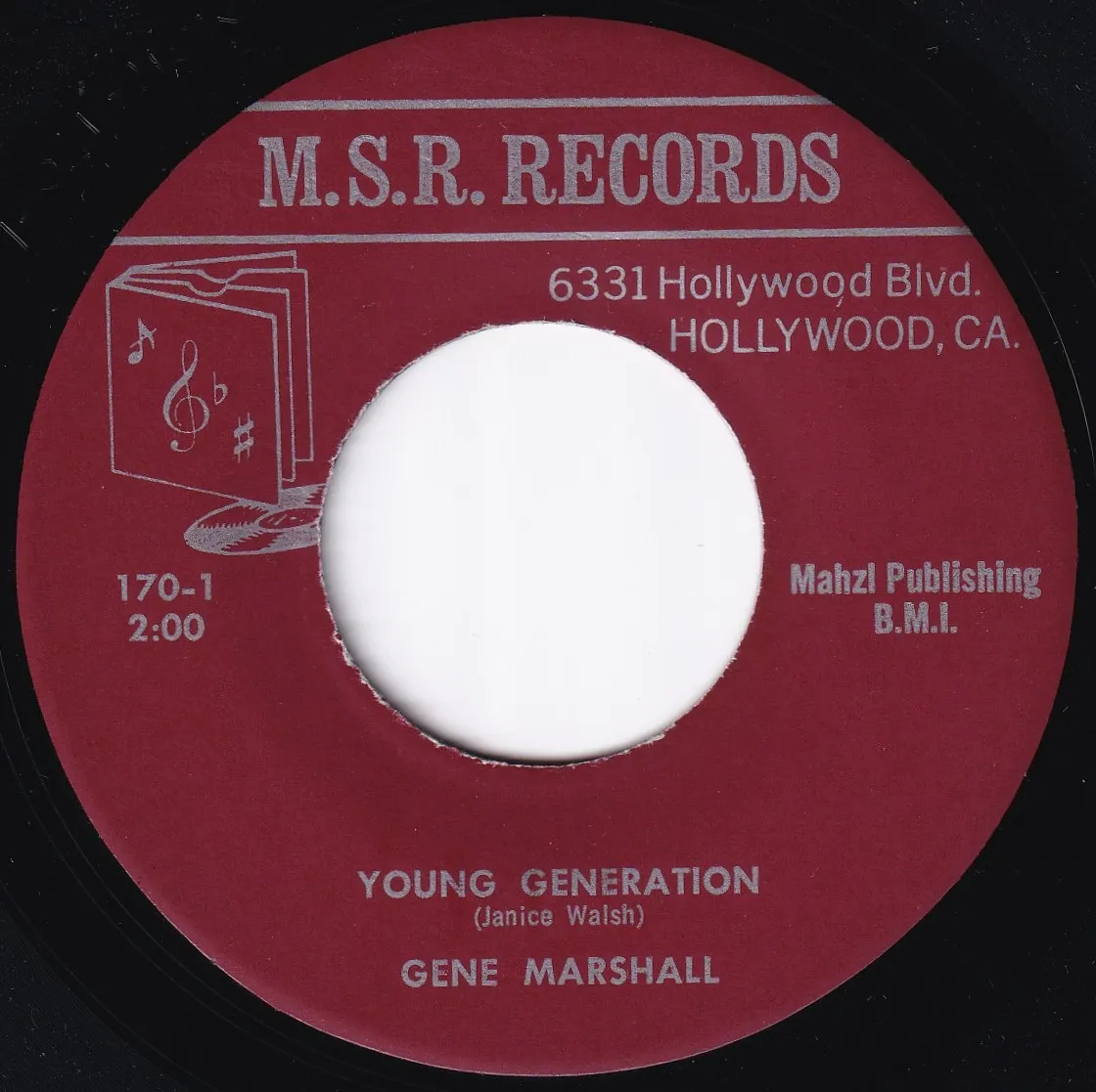 Young Generation – Gene Marshall (A-side label)