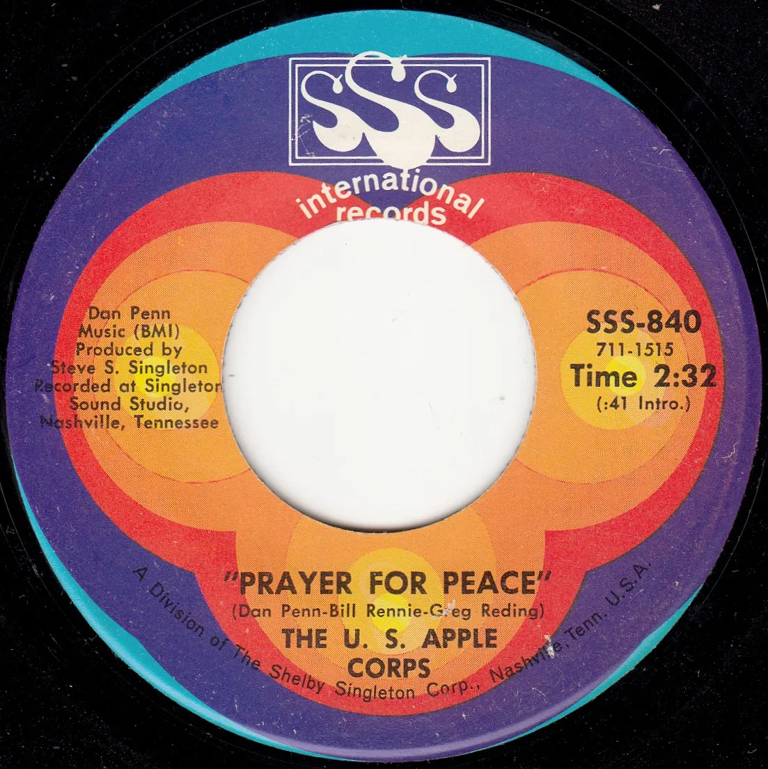 Prayer for Peace – U.S. Apple Corps (A-side label)