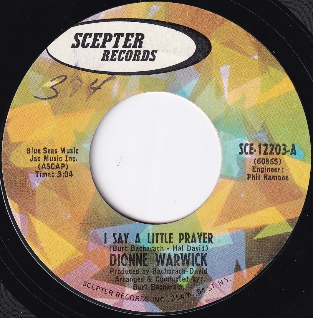 I Say a Little Prayer – Dionne Warwick (A-side label)
