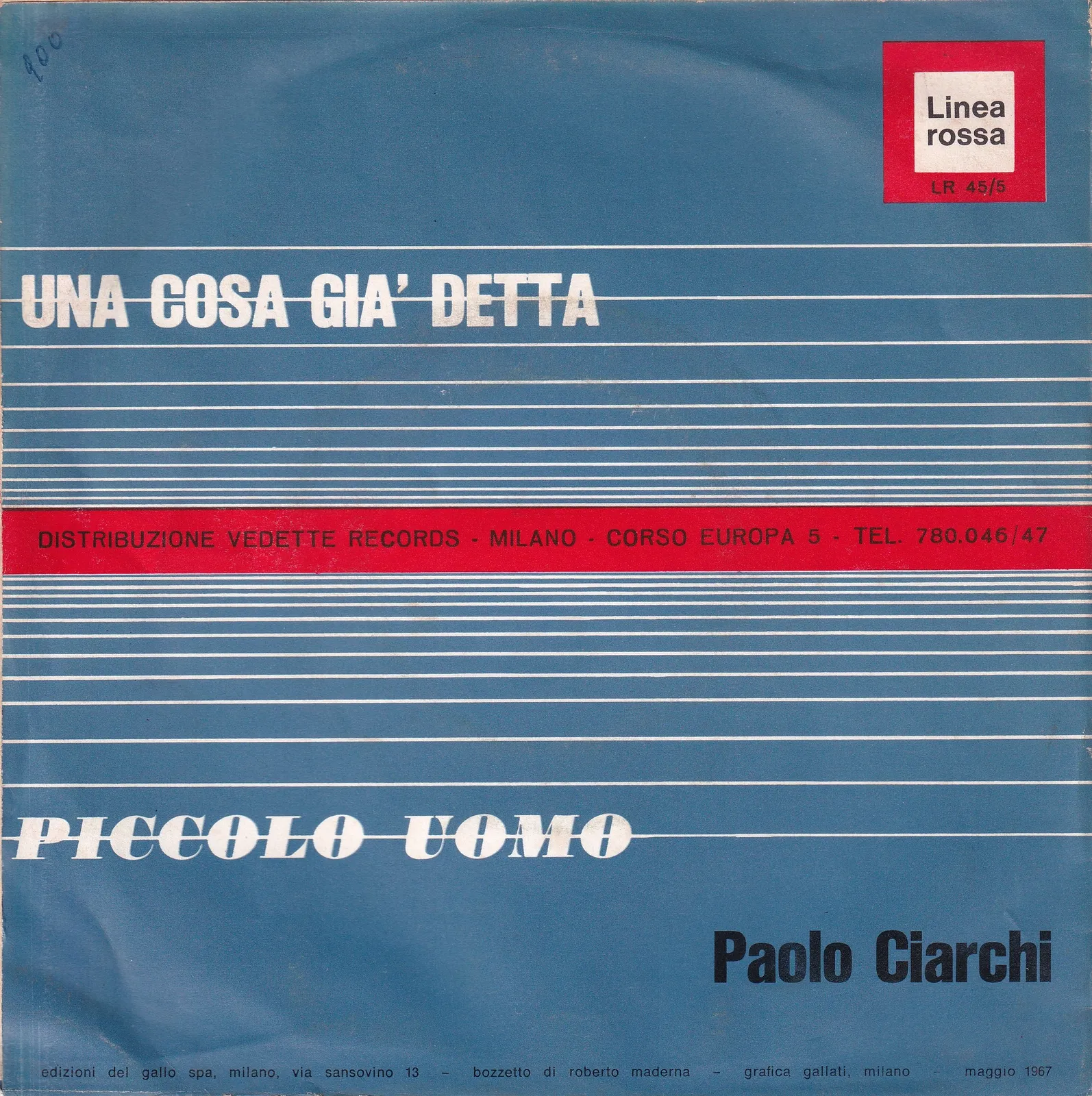 Piccolo uomo – Paolo Ciarchi (Picture sleeve (front))