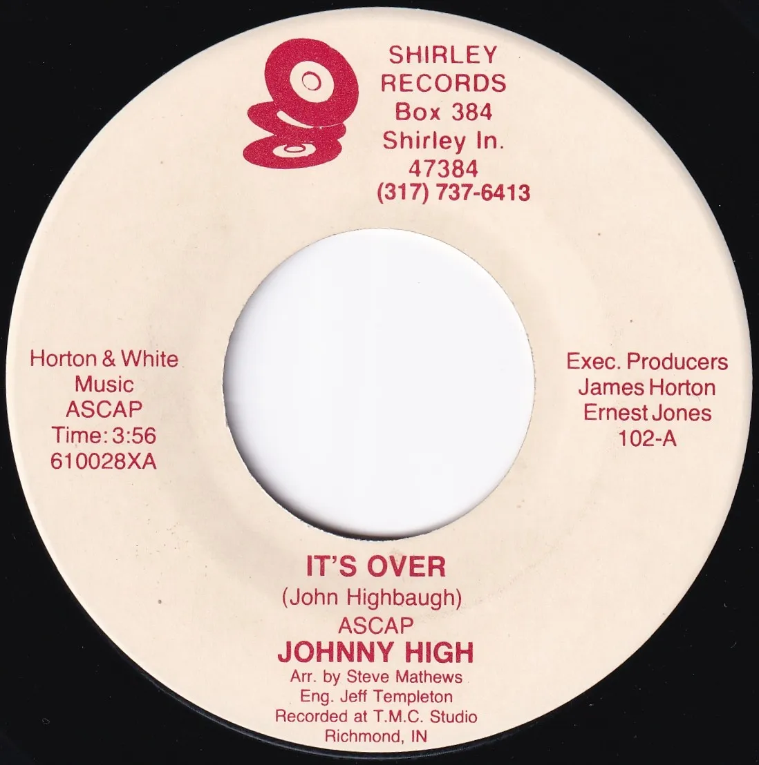 It's Over – Johnny High (A-side label)