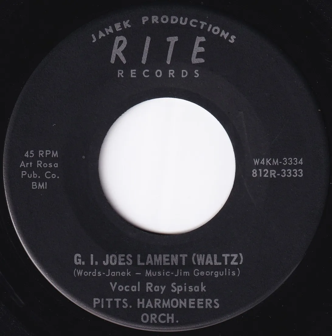 G.I. Joes Lament (Waltz) – Pitts. Harmoneers Orch. (A-side label)